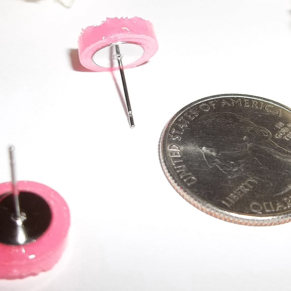 Pink Earring, Earring, Earring, Earring, Earring, Earring, Earring, Earring 3841 - Picture 4 of 9